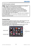 Page 9694LX501/LX601i User Manual-Operating Guide 020-000461-01 Rev. 1 (03-2012)
Presentation tools
• Files with a resolution larger than the following are not supported. 
   
LX501, LX601i: 1024 x 768 (Still), 768 x 576 (Movie)
   
(* Some computers may not support above resolutions.)
• Files with a resolution smaller than 36 x 36 are not supported.
• Files with a resolution smaller than 100 x 100 may not be displayed.
• Movie images with a frame rate higher than 15 fps cannot be displayed.
• Movie images with...