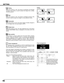 Page 4040
SETTING
Ceiling 
Rear 
Ceiling
When this function is “On,” the picture is top/bottom and left/rig\
ht
reversed. This function is used to project the image from a ceiling-
mounted projector.
Rear
When this function is “On,” the picture is left/right reversed. Th\
is
function is used to project the image to a rear projection screen.
Power management
Time left until lamp off
Press the SELECT button at Power
management and this box appears.
Choose one of three settings with
the POINT LEFT/RIGHT buttons,...