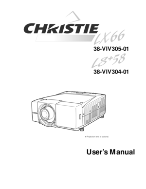 Page 1
✽ Projection lens is optional.
User’s Manual

38-VIV305-01

38-VIV304-01 