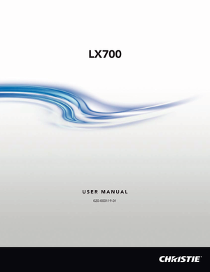 Page 1LX700
USER MANUAL
020-000119-01 