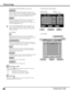 Page 50
46

Auto picture control
Use the Point 7 8 buttons to select the desired Auto picture 
control position (Off, L1 or L2).
 
Off
 ....   Auto picture control OFF position.
 
L1
.....   Auto picture control LEVEL 1 position.
 
L2
.....   Auto picture control LEVEL 2 position.
Clear the check mark if you do not want to apply the 
adjusted color data; select the check mark and then press 
the SELECT button. The check mark disappears. Return to the COLOR MANAGEMENT POINTER. (If you 
press the MENU button on...