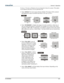 Page 49 Section 3: Operation 
013-100199-04  3-21. 
Position, V-Position or Blanking do not correspond to those for a preset. This option 
is not offered in the Resize Presets pull-down list. 
• Select
 “DEFAULT” for most sources (factory default). The image will be centered 
and displayed as large as possible depending on the type of source. 
 
• Select
 “NO RESIZING” to display the image in its native resolution, which may or 
may not match the projector’s resolution. For example, for a source with a native...