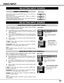 Page 31
31
When video input signal is connected to Y-Pb/Cb-
Pr/Cr jacks, select Y, Pb/Cb, Pr/Cr.Y,Pb/Cb,Pr/Cr
SELECTING INPUT SOURCE
Press MENU button and ON-SCREEN MENU will appear.  Press
POINT LEFT/RIGHT buttons to move a red frame pointer to
INPUT Menu icon.1
Move a pointer (red arrow)
to source and press
SELECT button.
Source Select Menu (VIDEO)
Move a pointer to source that you want to select and then press
SELECT button.3
When video input signal is connected to VIDEO jack,
select Video.Video
When video...