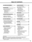 Page 5
5
TABLE OF CONTENTS
FEATURES AND DESIGN 6
BEFORE OPERATION 15 PREPARATION 7
NAME OF EACH PART OF PROJECTOR 7
SETTING-UP PROJECTOR 8
CONNECTING AC POWER CORD 8
LENS INSTALLATION 9
POSITIONING PROJECTOR 9
ADJUSTABLE FEET 10
INSTALLING PROJECTOR IN PROPER POSITION 10
MOVING PROJECTOR 11
CONNECTING PROJECTOR 12
TERMINALS OF PROJECTOR 12
CONNECTING TO COMPUTER 13
CONNECTING TO VIDEO EQUIPMENT 14
OPERATION OF REMOTE CONTROL 15
REMOTE CONTROL BATTERIES INSTALLATION 16
TOP CONTROLS AND INDICATORS 17
OPERATING...