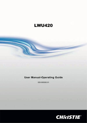 Page 1LWU420
User Manual-Operating Guide
020-000262-01 