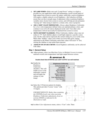 Page 83Section 3: Operation 
 
Christie DS+60/DW30/Matrix 3000 User’s Manual     3-57  
