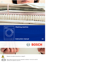 Page 10j
: ø
: ø
~
a

‘
‘
‘
a
a a
a
>
	 >
‘
‘
a
‘a
 a
a
‘
a
‘ a
a
‘
‘
S a
a
‘
‘
‘~ a
‘
‘³3
‘a
a
‘a
‘
a
‘
‘
‘
a
a
‘a
‘
‘
‘
Instruction manual
Washing machine
en
Observe the safety instructions on page 8.
Read these instructions and the separate installation instructions before 
operating the washing machine.
                            