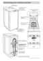 Page 55
Introducing your washing machine
Control panel
Lid handle (remains 
locked during 
the programme)
Unlocking of detergent
dispenser
Removable detergent
dispenser
Button for opening
the drum lids
Locking lever
(depending upon 
the model)
Water drainage hose
Water inlet hose 
(not connected)
Mains connection with plug
Securing bar for
transport
Identification plate
(appliance and
production number)
click!
Properly close drum lids!
Y Y Y Y
E E E E
S S S S
N N N N
O O O O
 