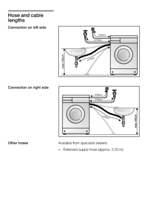 Page 58
m c ma x. 1 0 0
110cm~
~
100cm~
~
110cm~
~
m c m a x . 1 0 0
150cm~
~
140cm~
~
150cm~
~
                  
      
       
       
  
 