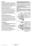 Page 18English - 5
Flap Disc
Depending on the application, remove the protec- 
tion guard 7 and mount the hand guard  19. Place
the special mounting flange  10 (accessory, Order
No. 2 605 703 028) and the flap disc on the
grinder spindle  6. Screw on the clamping nut  12
and tighten with the two-pin spanner.
Rubber Sanding Plate 21
Depending on the application, remove the protec-
tion guard  7 and mount the hand guard  19.
Before mounting the rubber sanding pad  21,
place the 2 spacers  20 onto the grinding...