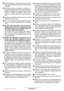 Page 25Français - 3
 Avant de d époser l ’appareil, toujours le mettre
hors fonctionnement et attendre l ’arr êt total de
l ’appareil.
 Lors d ’une panne de courant ou lorsque la fi-
che a  été  extraite de la prise de courant, d éver-
rouiller imm édiatement l ’interrupteur Marche /
Arr êt et le mettre en position  « Arr êt », afin
d ’é viter un red émarrage incontr ôlé  de l ’appa-
reil.
 L’appareil ne doit  être utilis é que pour la coupe
à  sec/le pon çage  à sec. 
 Pour tous les travaux avec l...