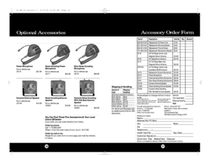 Page 193736 You Can Find These Fine Accessories At Your Local 
Cobra CB Dealer
If you wish,you can order directly from Cobra.
Order by phone
Call 1.773.889.3087 
(Press 1 from the main menu) 8 a.m.-8 p.m.M-F CST.
Order by mail or fax
Please fill out order form on next page,and mail/fax directly 
to Cobra.Optional AccessoriesDynamic External Speaker
For in vehicle use
CS 100$14.95Noise Canceling External
Speaker
For in vehicle use
CS 300$19.95Dynamic Noise Canceling
With Talk Back External
Speaker
For in vehicle...