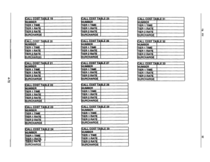 Page 138COST TABLE 20I
SURCHARGE
I2 
RATF
SURCHARGE 