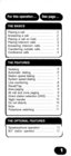 Page 41Placing a call......................2Answering a call...................
.2Placing a call on hold..............
.2Placing intercom calls..............
.3Answering intercom calls...........
.3Transferring outside calls...........
.4Conference calls..................
.4
c4
Redialing.........................
.6Automatic dialing..................
.6Station speed dialing..............
.7System speed dialing..............
.7Line monitoring....................
.8Recall/Tap........................
.8Area...