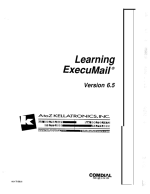 Page 2Learning
ExecuMail”
Version 6.5GCA 
70-299.01
:
:
.I:: 