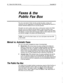 Page 44146 Faxes & the Public Fax Box ExecuMail6.5 
Faxes & the 
Public Fax Box 
The voice mail system’s Public Fax Box provides fax detect, routing, and 
notification for your organization’s incoming faxes. This eliminates the need for a 
separate dedicated telephone line for your fax machine. 
The system can send a public notice when a call has been routed to the Public 
Fax Box, so you can check for the fax’s arrival. A caller can record a voice 
message about the fax before sending it. This message is added...