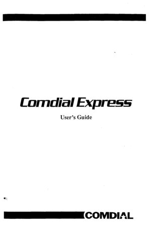 Page 1Comdial Express 
User’s Guide  