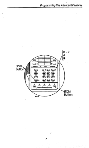 Page 10Programming The Attendant Features 
r0 - 9  