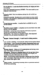 Page 33Glossary Of Terms 
. 
Do not disturb: 
A mode that disables incoming call ringing and inter- 
corn calling. 
Dual Tone Multiple Frequency (DTMF): The tones made by your 
telephone when you dial. 
E 
Exclusive hold: Only the telephone placing the call on hold can 
retrieve it. 
Executive override: Breaking into a conversation at a busy called 
telephone. This intrusion is announced by several quick tone bursts 
over the conversation. 
Group intercom number: A number that is available for use by 
several...