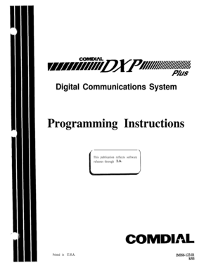 Page 753Digital Communications System
Programming Instructions
This publication reflects software
releases through 
2.A.
Printed in U.S.A.
COMDWm
IMI66-123.01
8195 