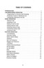 Page 3TABLE OF CONTENTS 
INTRODUCTION 
............................ 1 
LINE MONITORING OPERATION 
.................. 2 
Programming For One-Key Call Processing 
........... 2 
Answering A 
Call On A Monitored Line 
.............. 3 
Transferring A Monitored Line Call 
................ 3 
BASICOPERATION 
......................... 5 
Placing A Call 
........................... 5 
Answering A Call 
......................... 5 
Placing A Call On Hold 
...................... 
5 
Placing Intercom Calls...