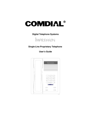 Page 1Digital Telephone Systems
Single-Line Proprietary Telephone
User’s Guide
R
unisyn09.cdr
R 
