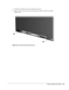 Page 99Removal and Replacement Procedures    5-27
7.  Position the computer so the rear panel faces forward.
8.  Remove the two screws that secure the display assembly to the base assembly
(Figure 5-25).
Figure 5-25.  Removing the Display Assembly Screws 