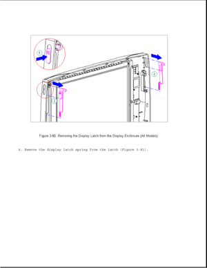 Page 1316. Remove the display latch spring from the latch (Figure 3-81). 