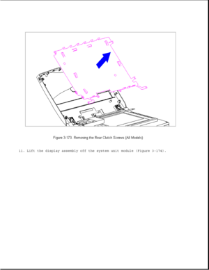 Page 23111. Lift the display assembly off the system unit module (Figure 3-174). 