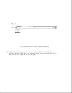 Page 23527. Align the clutches with the system unit module, ensuring that the
display ground cable and the display cable are positioned on top of
the system unit module (Figure 3-178). 