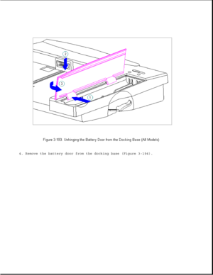 Page 2514. Remove the battery door from the docking base (Figure 3-194). 