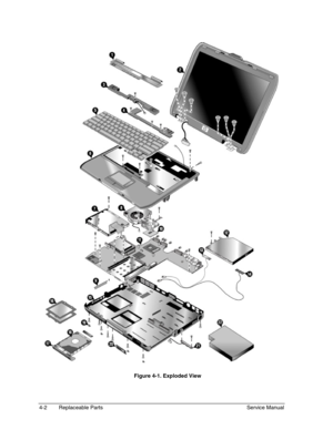 Page 904-2 Replaceable Parts Service Manual
  Figure 4-1. Exploded View 