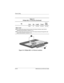 Page 207C–10Maintenance and Service Guide
Screw Listing
Figure C-9. Phillips M2.0 × 4.0 Screw Locations
Ta b l e  C - 4
Phillips M2.0 × 4.0 Screw (Continued)
Color Qty. Length ThreadHead 
Width
Gold 13 4.0 mm 2.0 mm 4.0 mm
Where used:
1 Two screws that secure the top cover to the base enclosure near the fan 
assembly (documented in Section 5.11)
2 Two screws that secure the top cover to the base enclosure through the rear 
panel (documented in Section 5.11)
268135-003.book  Page 10  Thursday, January 30, 2003...