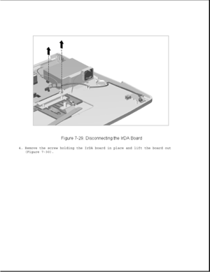 Page 2534. Remove the screw holding the IrDA board in place and lift the board out
(Figure 7-30). 