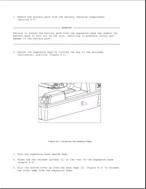 Page 2451. Remove the battery pack from the battery charging compartment
(Section 9.5).
>>>>>>>>>>>>>>>>>>>>>>>>>>>>>>>>> WARNING >>>>>