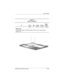 Page 144Screw Listing
Maintenance and Service GuideC–15
Ta b l e C - 7
M2.5 × 3.0 Screw
Color Qty Length ThreadHead
Width
Silver 2 3.0 mm 2.5 mm 3.0 mm
Where used:
2 screws securing the TouchPad bracket to the top cover (documented in
Section 5.10) 