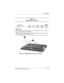 Page 146Screw Listing
Maintenance and Service GuideC–7
Figure C-6. Phillips M2.5 × 4.0 Screw Locations
Ta b l e  C - 4
Phillips M2.5 × 4.0 Screw
Color Qty. Length ThreadHead 
Width
Silver 11 4.0 mm 2.5 mm 4.0 mm
Where used:
1 Four screws that secure the top cover to the base enclosure in the battery 
bay (documented in Section 5.13)
2 Two screws that secure the top cover to the base enclosure in the optical 
drive bay (documented in Section 5.13)
mm
307503-002.book  Page 7  Thursday, January 30, 2003  1:04 PM 