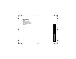 Page 3329Enter Information
2Type or write over the 
word(s)
Otherwise, tap and hold the 
highlighted text to see a pop-up 
menu with cut, copy, paste, and 
clear optionsGS 5x3.book  Page 29  Wednesday, September 5, 2001  1:28 PM 