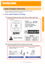 Page 4Introduction
Creating Labels
Appendix
From Label Creation to Printing4
Creating Labels
This section describes the general procedure for creating labels using the machine. 
For details on step-by-step instructions, see Help files.
From Label Creation to Printing
1Choose the type of label you want to create. There is a variety to choose from.
2Prepare the appropriate DK Roll  for the label you want to create.
The machine is supplied with one or more sample rolls. (Other rolls can be purchased separately.)...