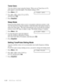 Page 554 - 8   INITIAL SETUP
Toner Save
You can conserve toner using this feature. When you set Toner Save to ON, 
print appears somewhat lighter. The default setting is OFF.
1Press Menu, 1, 7.
2Press  or   to select ON (or OFF), 
and then press Set.
3Press Stop/Exit.
Sleep Mode
Setting the Sleep Mode reduces power consumption while the machine is idle.  
You can choose how long the machine is idle (from 00 to 99 minutes) before it 
drops into sleep mode.  The timer automatically resets itself after the machine...