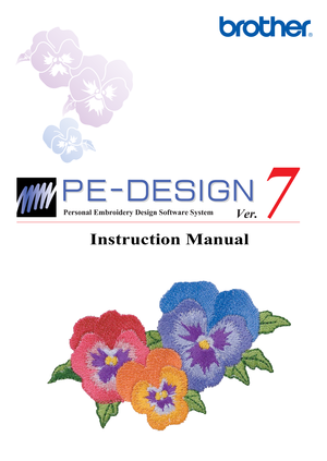 Page 1Personal Embroidery Design Software SystemVer.7
Instruction Manual 