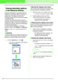 Page 239233
Manually Creating Embroidery Patterns From Images (Design Center)
Viewing embroidery patterns 
in the Reference Window
All outlines and patterns in the Design Page are 
displayed in the Reference Window, giving you an 
overall view of the pattern while you work on a 
detailed area. The display area frame (red 
rectangle) indicates the part of the pattern displayed 
in the Design Page.
In addition, the image being used to create the 
embroidery pattern or the embroidery pattern being 
created and a...