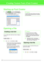 Page 243237
Creating Custom Fonts (Font Creator)
Starting up Font Creator
1.Click  , then select All Programs, 
then PE-DESIGN Ver7, then Font Creator to 
open the Font Creator window.
→The Font Creator window appears.
Opening a File
Creating a new font
You can begin with a blank work area to design a 
new font.
Toolbar button: 
1.Click  , or click File, then New.
→If the current work area has already been 
saved or has not been edited, a new work 
area appears immediately.
→If the current work area has not been...