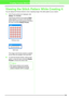 Page 266260
Creating Custom Stitch Patterns (Programmable Stitch Creator)
Viewing the Stitch Pattern While Creating It
You can display the Preview window to view a repeating image of the stitch pattern as you create it.
1.If the Preview window isn’t displayed, click 
Display, then Preview.
The Preview window for the selected Mode 
setting appears, as shown in the examples 
below, and a check mark appears to the left of 
the menu command Display Preview.
The image in the Preview window is updated 
as you enter...