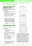 Page 279273
Creating Custom Stitch Patterns (Programmable Stitch Creator)
Changing the Settings
Changing the display of the 
background image
The template image that remains in the work area 
can be displayed or hidden, or a faded copy of the 
image can be displayed.
1.Click Display, then Template, and then select 
the desired setting.
To display the template image, click On (100%).
To display a faded copy of the image, click the 
desired density (75%, 50% or 25%).
To hide the template image, click Off....