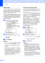 Page 28Chapter 3
18
Paper Size3
You can use nine sizes of paper for printing 
copies: A4, Letter, Legal, Executive, A5, A6, 
B5, B6 and Folio, and four sizes for printing 
faxes: A4, Letter, Legal or Folio. 
When you change the type of paper you load 
in the machine, you will also need to change 
the setting for paper size at the same time. 
This is so your machine can fit an incoming 
fax onto the page.
aChoose one of the options below:
„To set the paper size for the 
MP Tray press Menu, 1, 3, 1. 
„To set the...