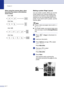 Page 80
Chapter 8
8 - 7
When using the scanner glass, place 
document face down in the direction 
shown below. 2 in 1 (P)
4 in 1 (P)Making a poster (Page Layout) 
You can create a poster. When you use the 
Poster feature your machine divides your 
document into sections, then enlarges the 
sections so you can assemble them into a 
poster. If you want to print a poster, use the 
scanner glass. 
Note
■Please make sure paper size is set to A4 
or 
Letter.
■For Poster copies, you cannot make more 
than one copy or...