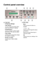 Page 15INTRODUCTION   1 - 2
Control panel overview
12345
67891011
1Copy keys
(Temporary settings):
Copy Options
You can quickly and easily select 
temporary settings for copying.
Enlarge/Reduce
Lets you enlarge or reduce copies 
depending on the ratio you select.
Copy Quality
Use this key to temporarily change 
the quality for copying.
Number of Copies
Use this key to make multiple 
copies.2Menu keys:
Menu
Lets you access the Menu to 
program.
+  or - 
Press to scroll through the menus 
and options.
Also you...