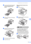 Page 67
Troubleshooting and routine maintenance59
B
eIf you cannot pull the jammed paper out 
of the output tray opening, take the 
paper tray completely out of the 
machine.
 
fPull the jammed paper out of the paper 
tray opening.
 
gPut the drum unit and toner cartridge 
assembly back in the machine.
 
hPut the paper tray back in the machine.
iClose the front cover.
Paper is jammed at the back of the 
machine
B
aOpen the front cover. 
bSlowly take out the drum unit and toner 
cartridge assembly.
 
CAUTION 
We...