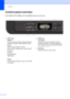 Page 20Chapter 1
6
Control panel overview1
DCP-7060D, DCP-7065DN, and HL-2280DW have the same keys.
 
1 COPY keys:
Options
You can quickly and easily choose temporary 
settings for copying. These settings include:
Quality
Stack (choose number of copies)
Sort (For DCP-7065DN when using the ADF)
Brightness
Contrast
Enlarge/Reduce
Page Layout
Duplex
You can choose Duplex to copy on both sides 
of the paper.2 PRINT key:
Job Cancel
Cancels a print job and clears it from the 
machine’s memory. To cancel multiple...